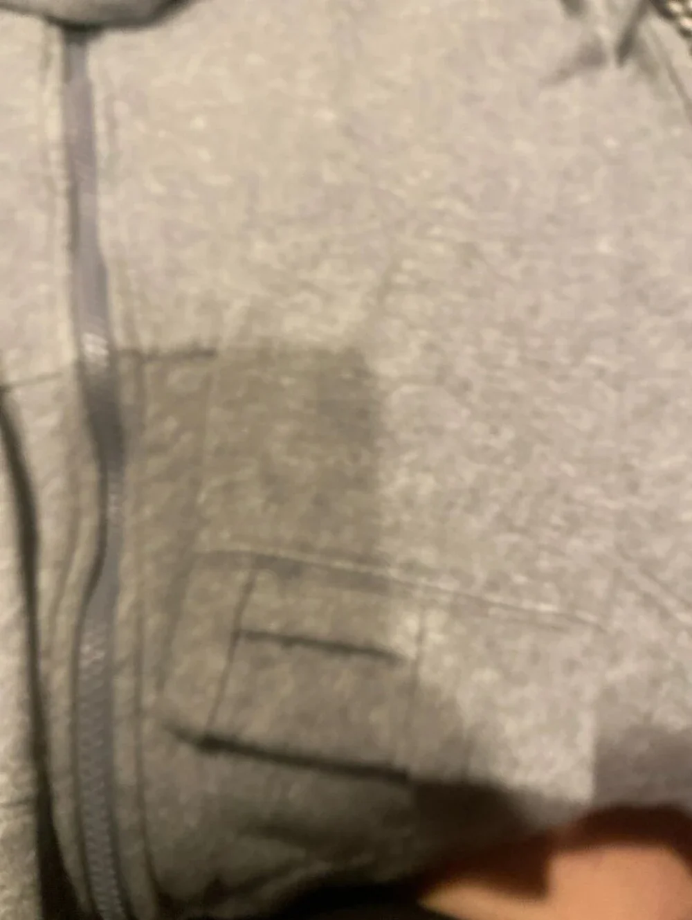 Nike Gray Full-Zip Hoodie with White Swoosh